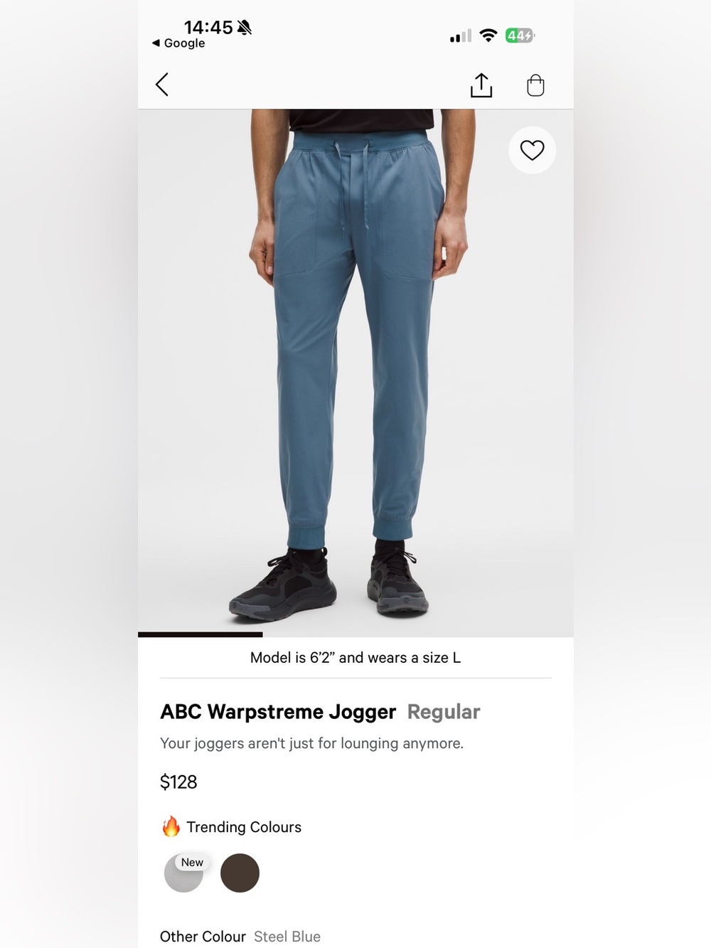 lululemon athletica ABC Warpstreame Jogger - Steel blue (size L tall)